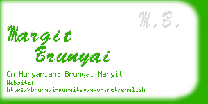 margit brunyai business card